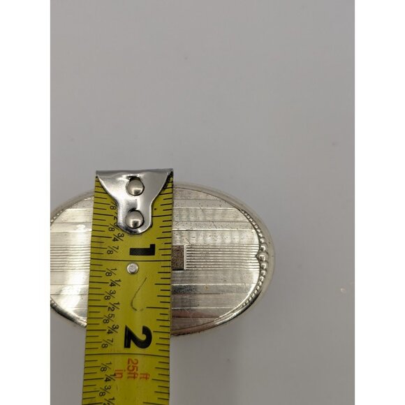 Vintage  baby brush Web Sterling Deco Pinstripe Palm  Bristles Monogram D. B. M - Picture 8 of 10